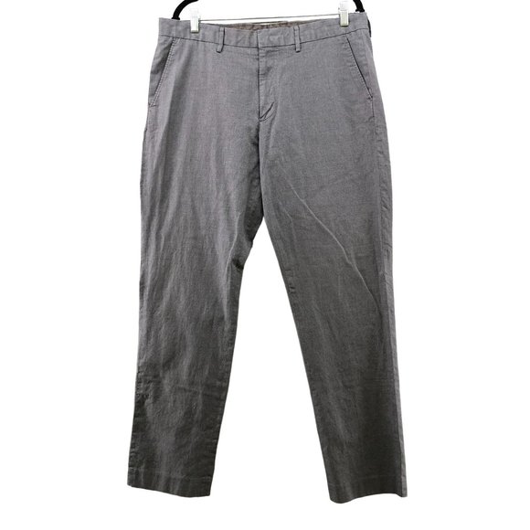 J. Crew Other - J. Crew Urban Slim Gray Cotton Pants Mens Size 36X34 Flat Front Workwear